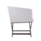 Manhattan Comfort Hollywood Lounge Accent Chair in White and Polished Chrome, PK2 2-AC050-WH - alternate 2